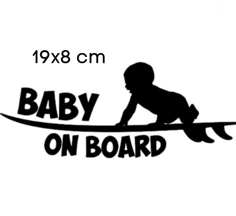 Baby on board car stickers cute baby warning car stickers