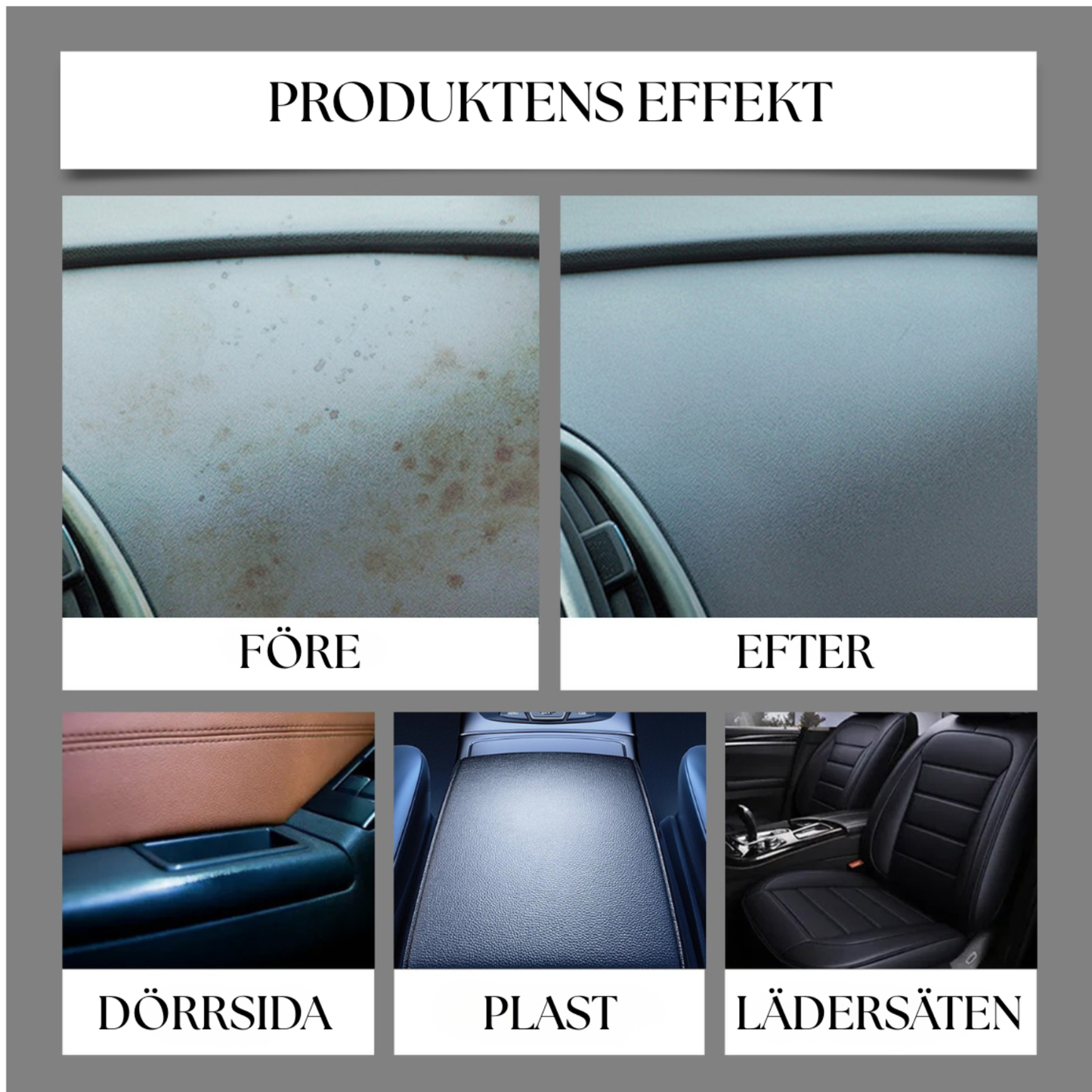 Rengöringskräm för bilens läder