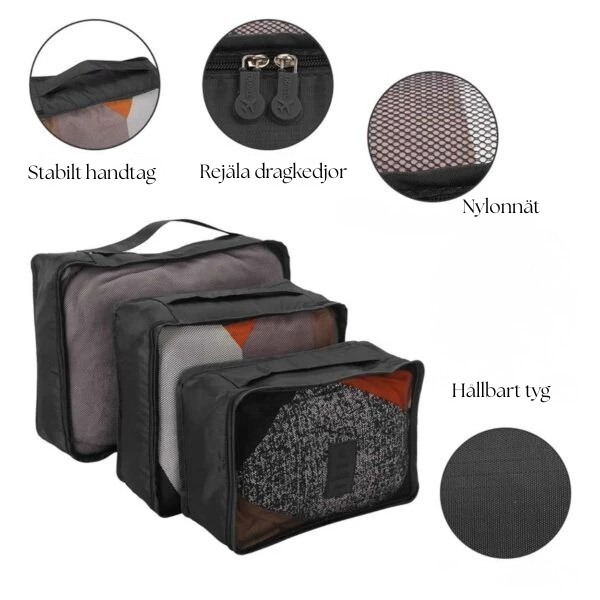 Packpåsar för din resa, 6 delar